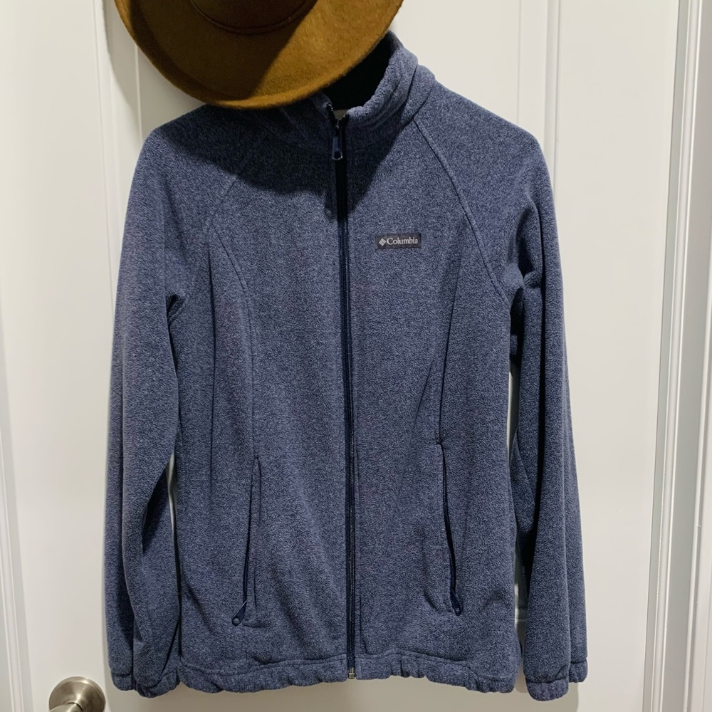 Columbia heathered blue Zip Up - size small